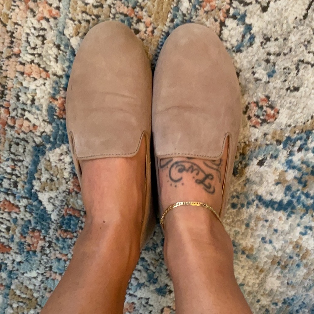The Starling Latte Suede flat